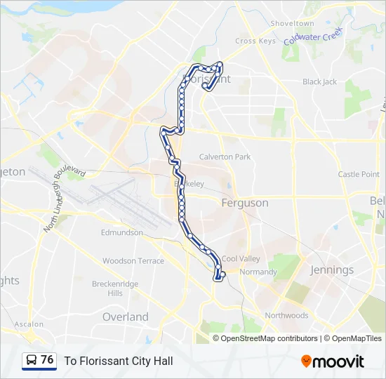 76 Bus Line Map