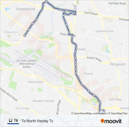 76 Bus Line Map