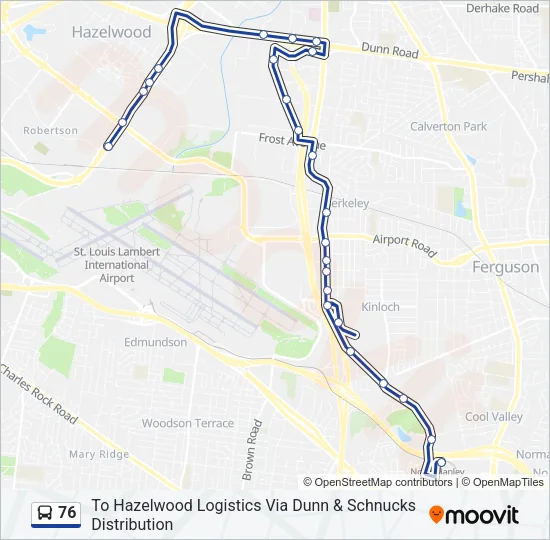 76 Bus Line Map