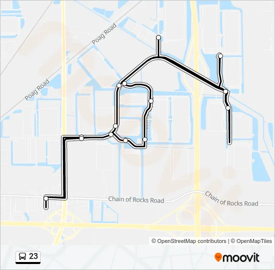 23 Bus Line Map