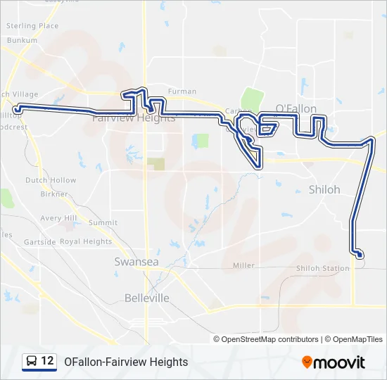 12 Bus Line Map