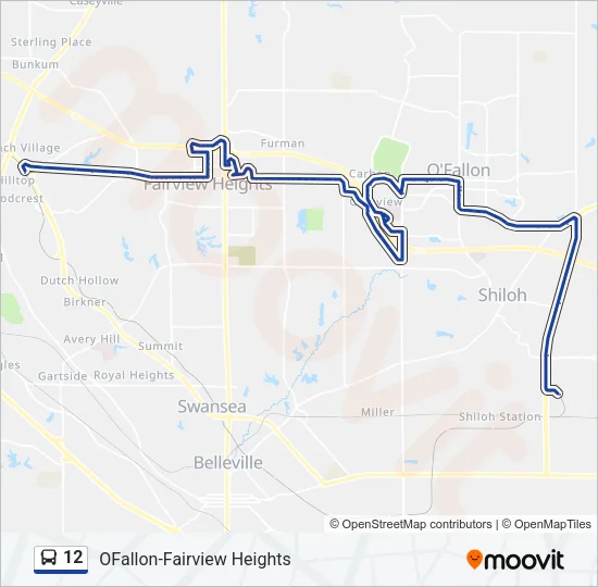 12 Bus Line Map