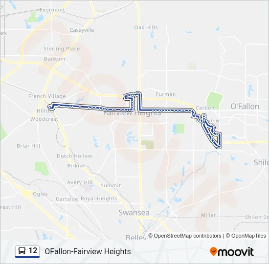 12 Bus Line Map