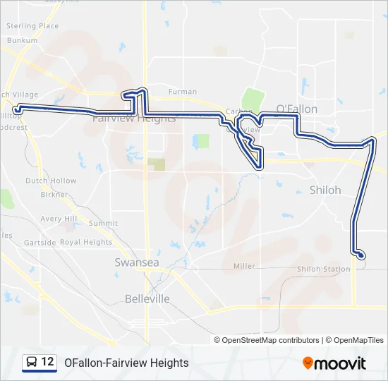 12 Bus Line Map