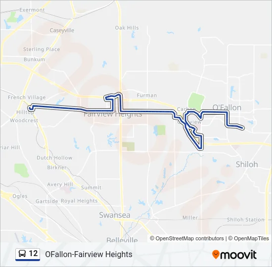 12 Bus Line Map