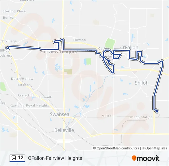 12 Bus Line Map