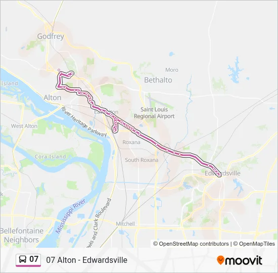07 Route: Schedules, Stops & Maps - 7 To Edwardsville (Updated)