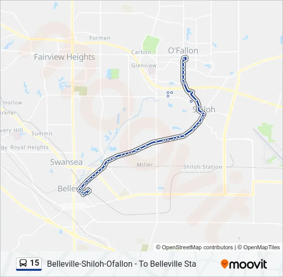 15 Bus Line Map