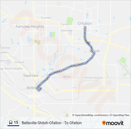 15 Bus Line Map
