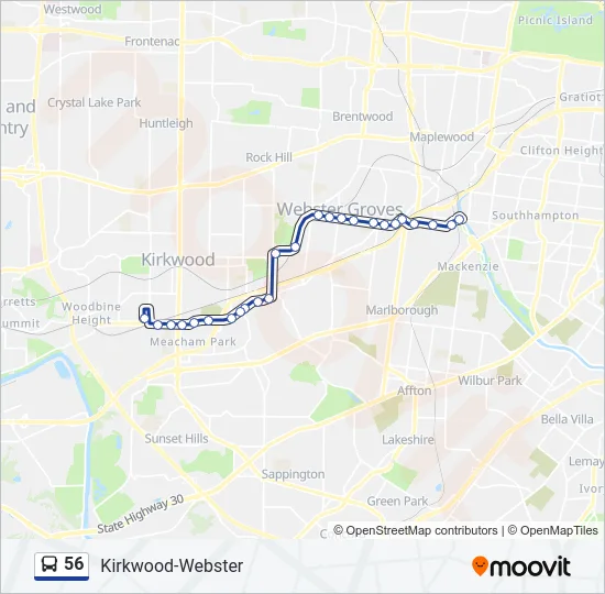 56 Bus Line Map