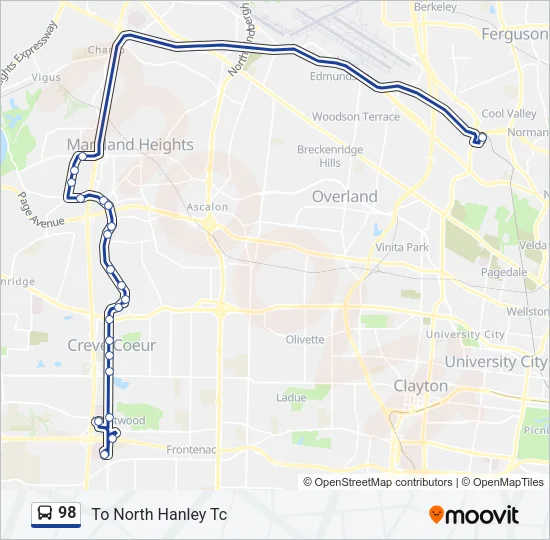 98 Bus Line Map