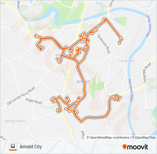 ARNOLD CITY Bus Line Map