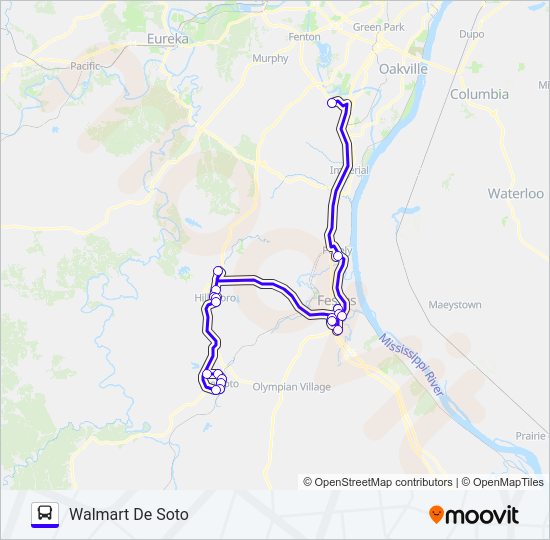 CROSS COUNTY BLUE Bus Line Map