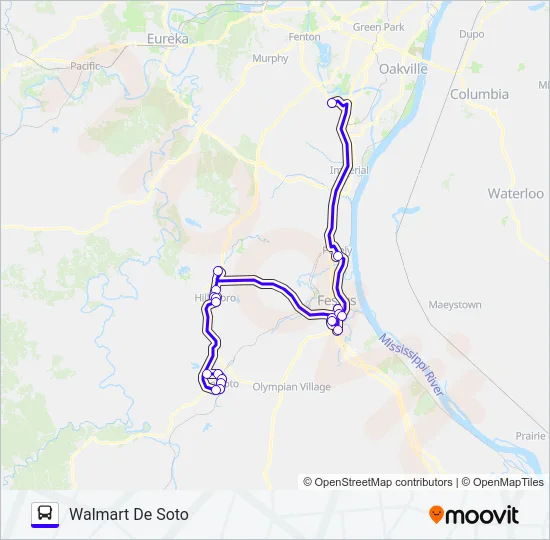 CROSS COUNTY BLUE Bus Line Map