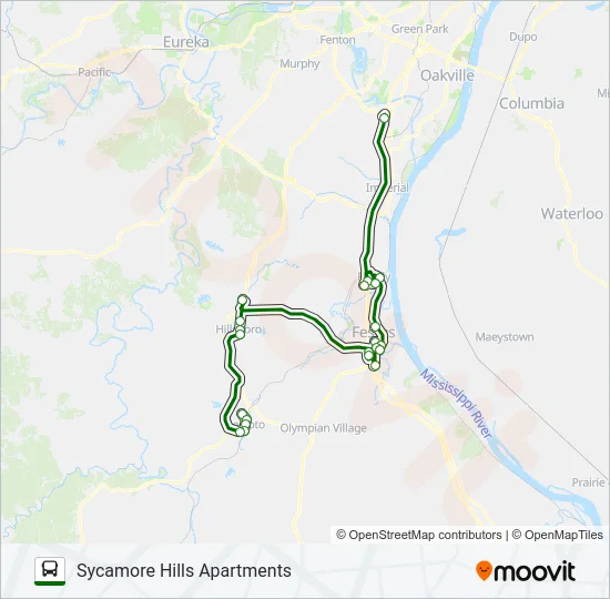 CROSS COUNTY GREEN Bus Line Map