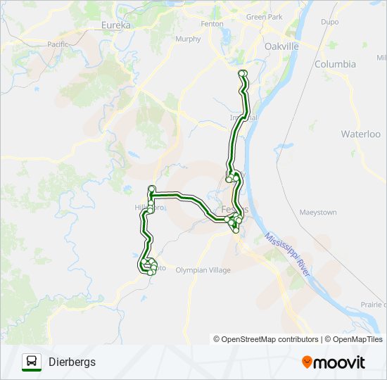 CROSS COUNTY GREEN bus Line Map