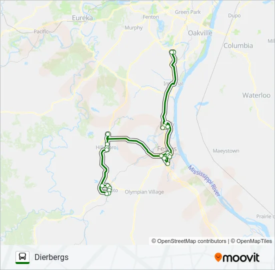 CROSS COUNTY GREEN Bus Line Map