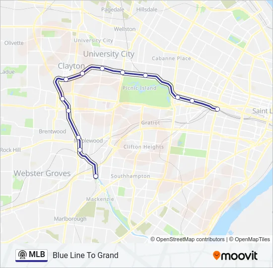 MLB Metro Line Map