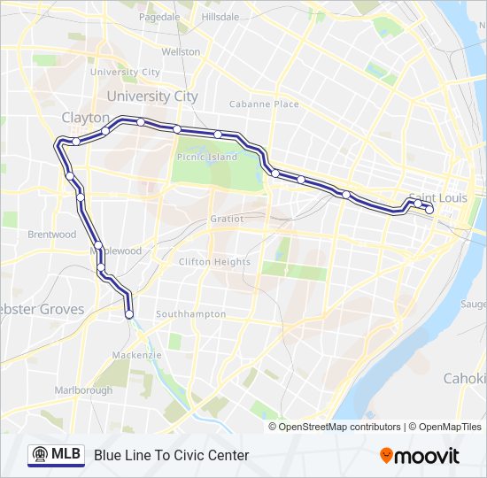 MLB Metro Line Map