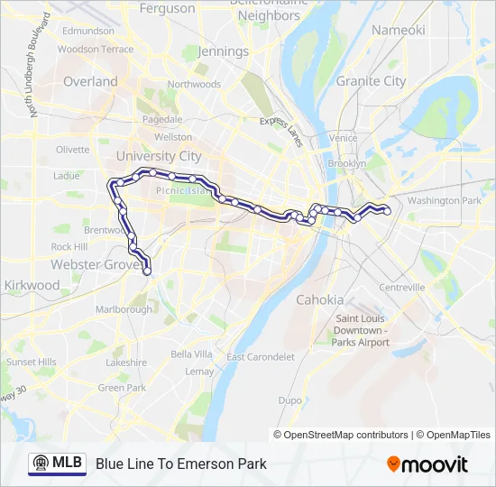 MLB Metro Line Map