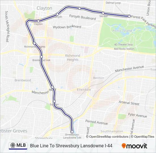 MLB Metro Line Map