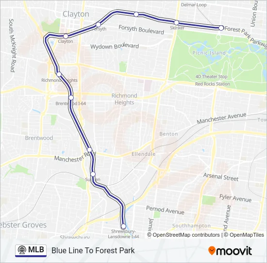 MLB Metro Line Map