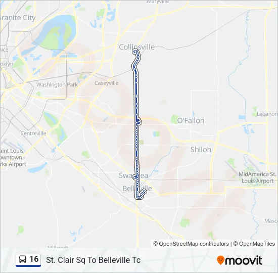 16 Bus Line Map