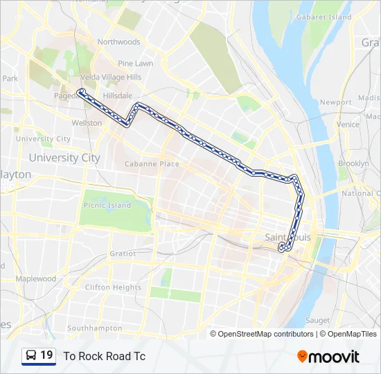 19 Bus Line Map