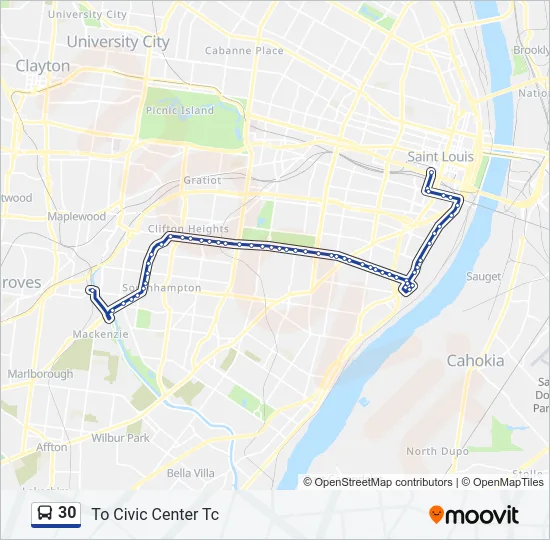 30 Bus Line Map
