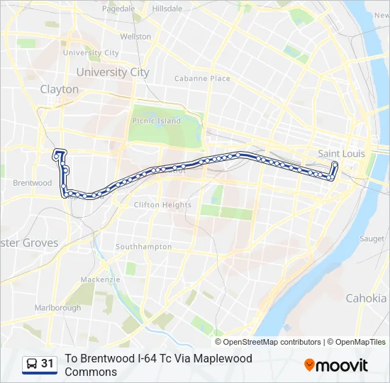 31 Bus Line Map