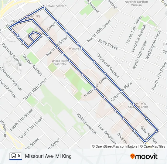 5 Bus Line Map