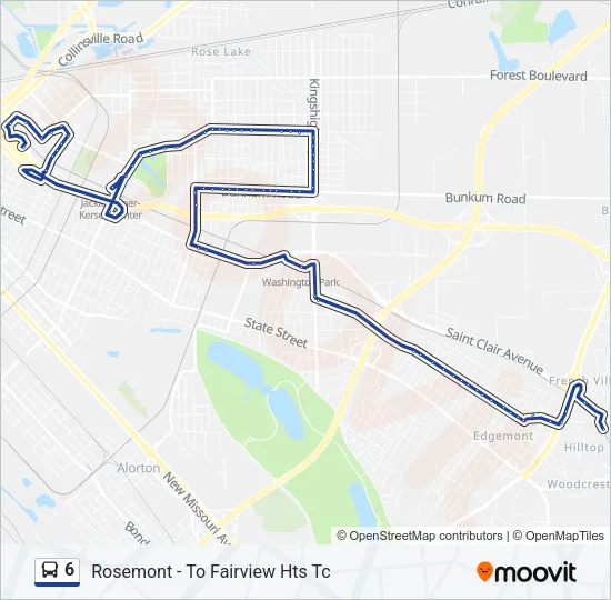6 Bus Line Map