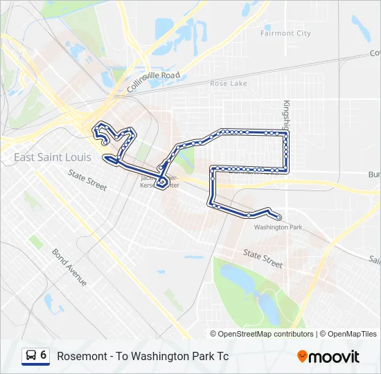 6 Bus Line Map