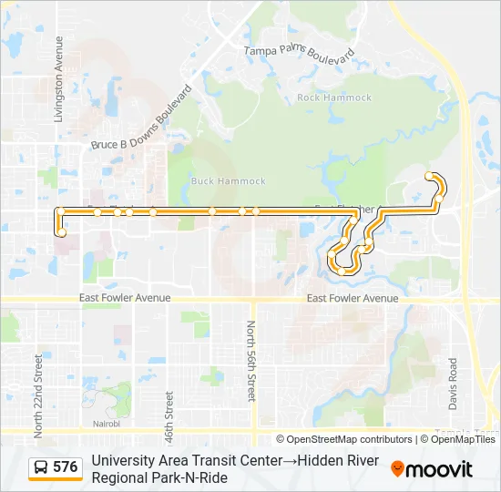 576 Bus Line Map