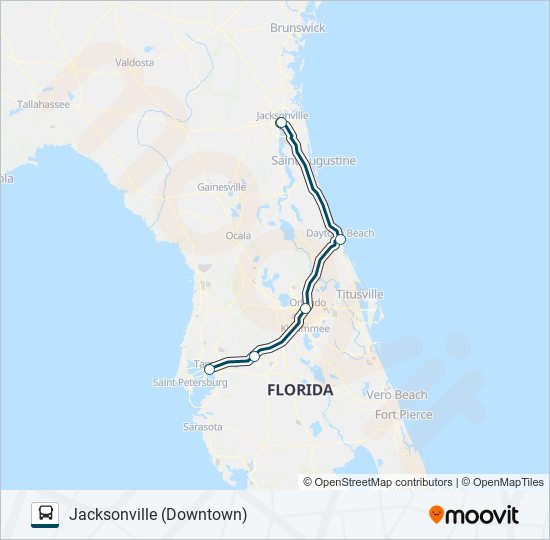 Ruta greyhound us0751: horarios, paradas y mapas - Jacksonville