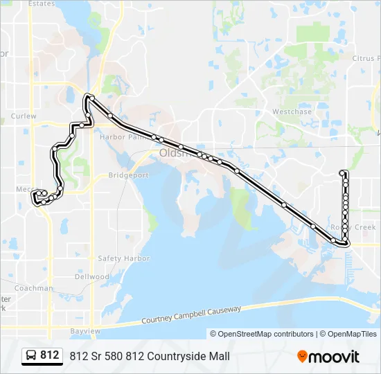 812 Bus Line Map