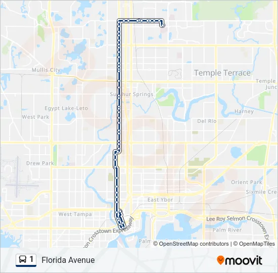 1 Bus Line Map