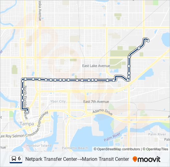 6 Bus Line Map