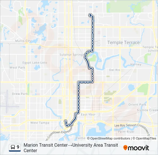 9 Bus Line Map