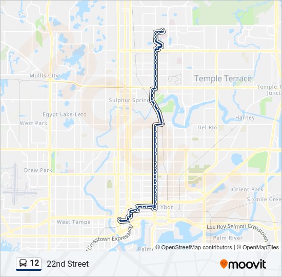 Mapa de 12 de autobús