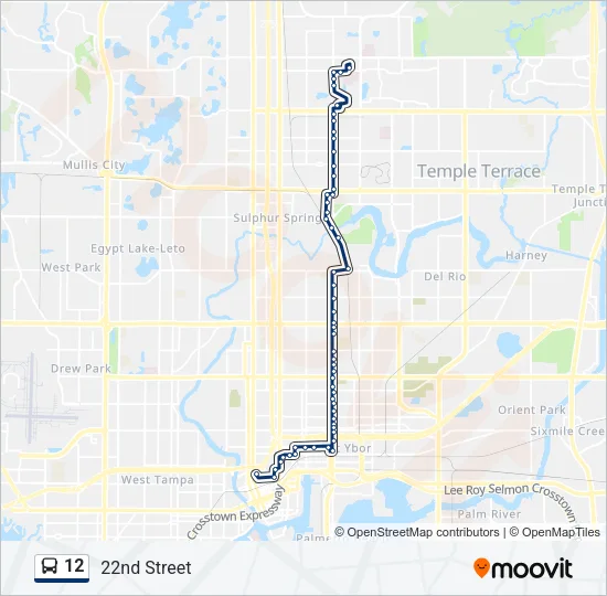 12 Bus Line Map