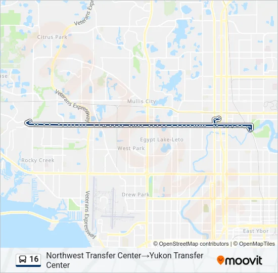 16 Bus Line Map