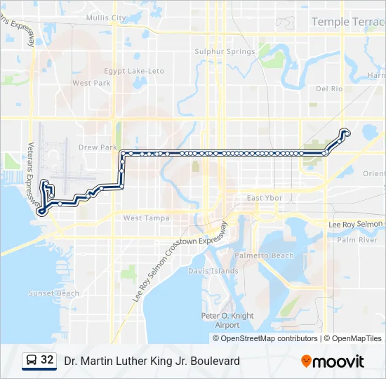 32 Bus Line Map