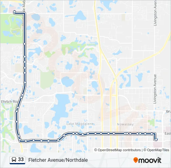 33 Bus Line Map