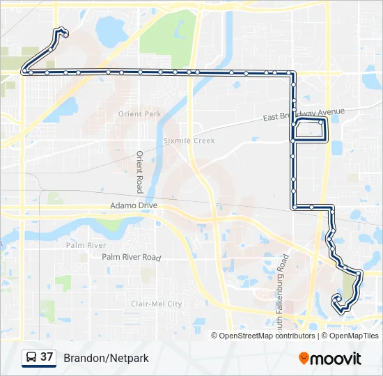 37 Bus Line Map