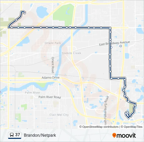 37 Bus Line Map