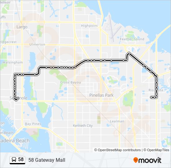 58 Bus Line Map