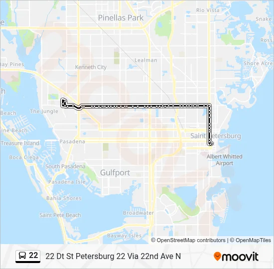 22 Route - DTWN ST PETE /TYRONE SQUARE MALL: Schedules, Stops & Maps ...