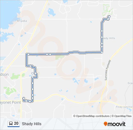 20 bus Line Map