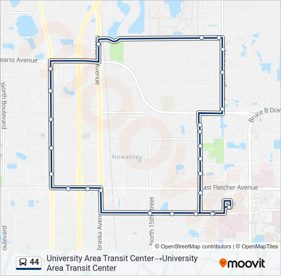 44 Bus Line Map
